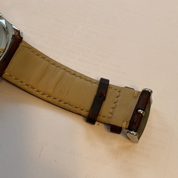 Citizen Eco Drive 8635-S083796 watch silver dial, brown leather strap, stainless - Picture 7 of 16